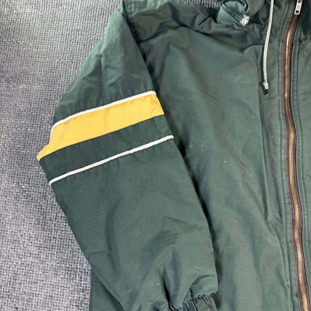 Fila Hooded Jacket Mens XL Green Yellow Vintage Reversible 90s jacket - Picture 2 of 16